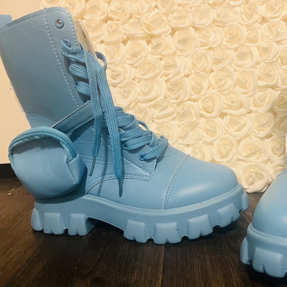 Baby Blue Pocket Boots
